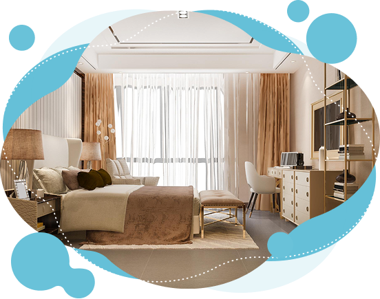 Clean living room after professional home cleaning service